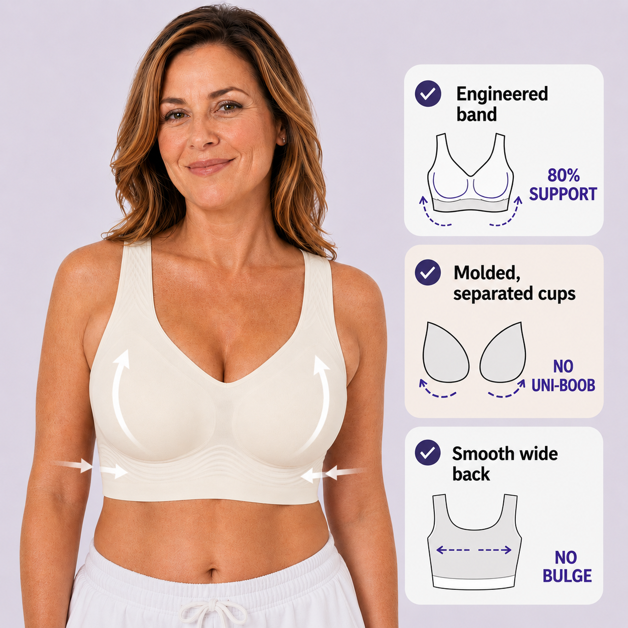 Real Lift and Zero Lines Under Any Tee in 10 Seconds With the T-shirt Bra