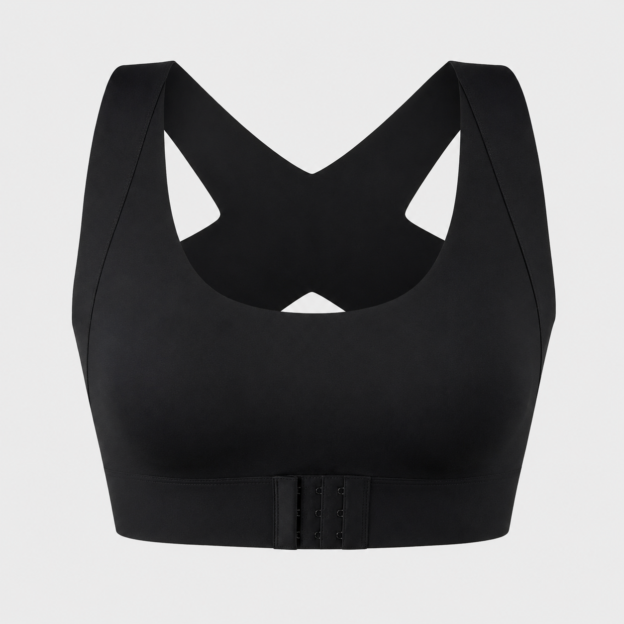 Cross Back Front Closure Wireless Posture Support Bra