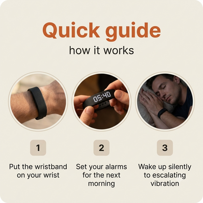 Wake Up Without Waking Them in 5 Seconds With WakeBand Pro